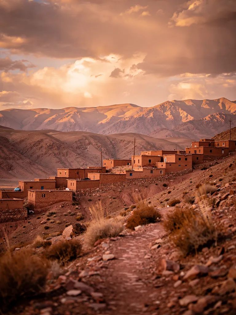 Remote Atlas Mountains village Morocco — VOLZAR handmade rug sourcing